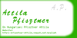 attila pfisztner business card